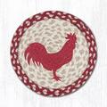 Capitol Importing Co Red Rooster Printed Swatch Round Rug, 10 x 10 in. 80-519RR